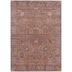 Machine Washable Indoor/Outdoor Chantille ACN2231 Orange 8' x 10' Rug