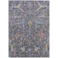 Machine Washable Indoor/Outdoor Chantille ACN2232 Gray 8' x 10' Rug