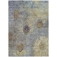 Machine Washable Indoor/Outdoor Chantille ACN2235 Blue 8' x 10' Rug