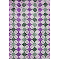 Machine Washable Indoor/Outdoor Chantille ACN2237 Purple 8' x 10' Rug
