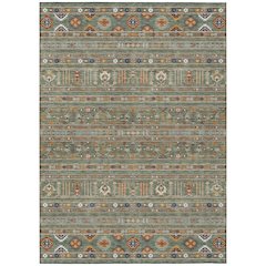 Machine Washable Indoor/Outdoor Chantille ACN2244 Green 8' x 10' Rug