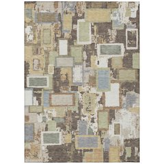 Machine Washable Indoor/Outdoor Chantille ACN2246 Brown 8' x 10' Rug