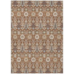 Machine Washable Indoor/Outdoor Chantille ACN2251 Orange 8' x 10' Rug