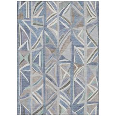 Machine Washable Indoor/Outdoor Chantille ACN2253 Blue 8' x 10' Rug