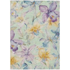 Machine Washable Indoor/Outdoor Chantille ACN2262 Green 8' x 10' Rug