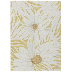 Machine Washable Indoor/Outdoor Chantille ACN2263 Gold 8' x 10' Rug