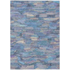 Machine Washable Indoor/Outdoor Chantille ACN2266 Blue 8' x 10' Rug