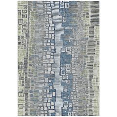 Machine Washable Indoor/Outdoor Chantille ACN2268 Green 8' x 10' Rug