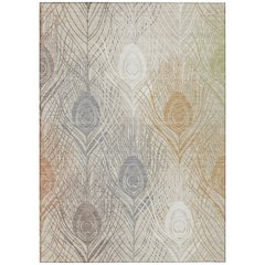 Machine Washable Indoor/Outdoor Chantille ACN2273 Brown 8' x 10' Rug
