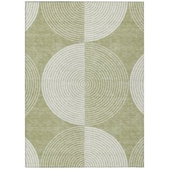Machine Washable Indoor/Outdoor Chantille ACN2275 Green 8' x 10' Rug