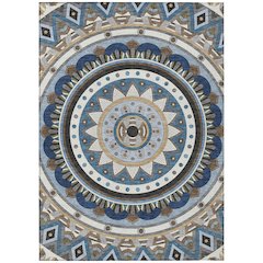 Machine Washable Indoor/Outdoor Chantille ACN2277 Blue 8' x 10' Rug