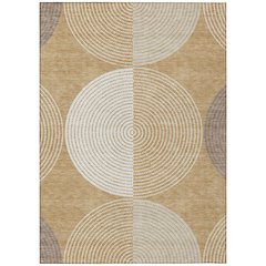 Machine Washable Indoor/Outdoor Chantille ACN2281 Gold 8' x 10' Rug