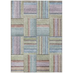 Machine Washable Indoor/Outdoor Chantille ACN2285 Green 8' x 10' Rug