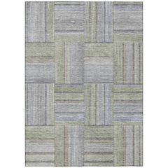 Machine Washable Indoor/Outdoor Chantille ACN2285 Green 8' x 10' Rug