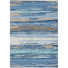 Machine Washable Indoor/Outdoor Chantille ACN2287 Blue 8' x 10' Rug