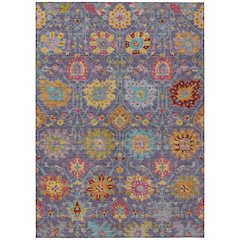 Machine Washable Indoor/Outdoor Chantille ACN2288 Purple 8' x 10' Rug