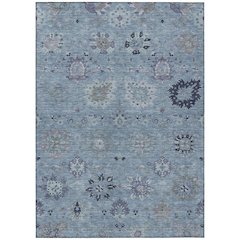 Machine Washable Indoor/Outdoor Chantille ACN2289 Blue 8' x 10' Rug