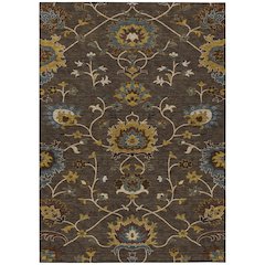 Machine Washable Indoor/Outdoor Chantille ACN2290 Brown 8' x 10' Rug