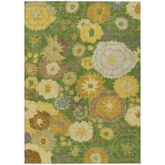 Machine Washable Indoor/Outdoor Chantille ACN2294 Green 8' x 10' Rug