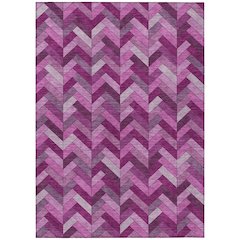 Machine Washable Indoor/Outdoor Chantille ACN2296 Pink 8' x 10' Rug