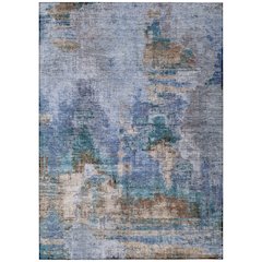 Machine Washable Indoor/Outdoor Chantille ACN2300 Blue 8' x 10' Rug