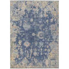 Machine Washable Indoor/Outdoor Chantille ACN2302 Blue 8' x 10' Rug