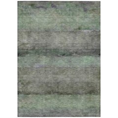 Machine Washable Indoor/Outdoor Chantille ACN2311 Green 8' x 10' Rug