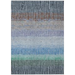 Machine Washable Indoor/Outdoor Chantille ACN2314 Blue 8' x 10' Rug