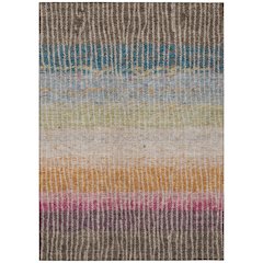 Machine Washable Indoor/Outdoor Chantille ACN2314 Brown 8' x 10' Rug