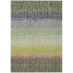 Machine Washable Indoor/Outdoor Chantille ACN2314 Green 8' x 10' Rug