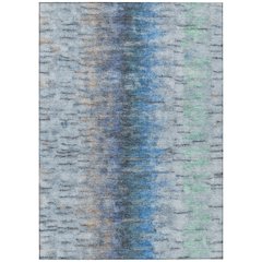 Machine Washable Indoor/Outdoor Chantille ACN2319 Blue 8' x 10' Rug
