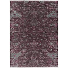 Machine Washable Indoor/Outdoor Chantille ACN2322 Red 8' x 10' Rug