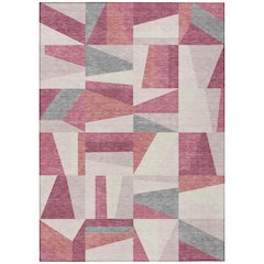 Machine Washable Indoor/Outdoor Chantille ACN2327 Pink 8' x 10' Rug
