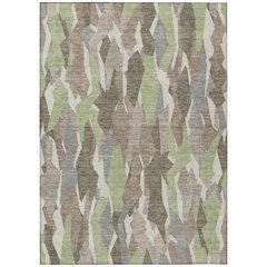 Machine Washable Indoor/Outdoor Chantille ACN2329 Brown 8' x 10' Rug