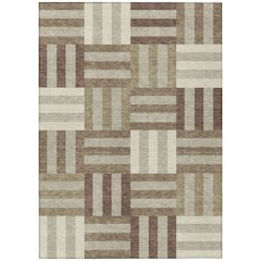 Machine Washable Indoor/Outdoor Chantille ACN2332 Brown 8' x 10' Rug