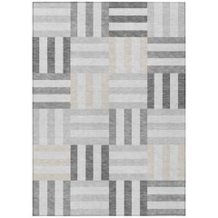 Machine Washable Indoor/Outdoor Chantille ACN2332 Gray 8' x 10' Rug