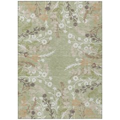 Machine Washable Indoor/Outdoor Chantille ACN2334 Green 8' x 10' Rug