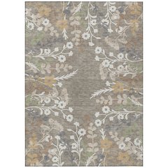 Machine Washable Indoor/Outdoor Chantille ACN2334 Brown 8' x 10' Rug