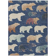 Machine Washable Indoor/Outdoor Chantille ACN2338 Blue 8' x 10' Rug