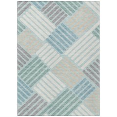 Machine Washable Indoor/Outdoor Chantille ACN2339 Blue 8' x 10' Rug