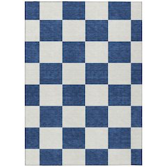 Machine Washable Indoor/Outdoor Chantille ACN2345 Blue 8' x 10' Rug