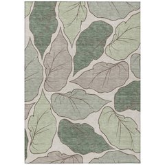 Machine Washable Indoor/Outdoor Chantille ACN2348 Green 8' x 10' Rug