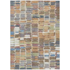 Machine Washable Indoor/Outdoor Chantille ACN2349 Orange 8' x 10' Rug