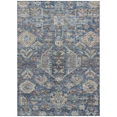 Machine Washable Indoor/Outdoor Chantille ACN2356 Blue 8' x 10' Rug