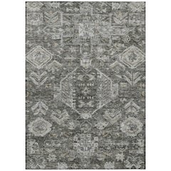 Machine Washable Indoor/Outdoor Chantille ACN2356 Gray 8' x 10' Rug