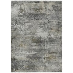 Machine Washable Indoor/Outdoor Chantille ACN2368 Gray 8' x 10' Rug