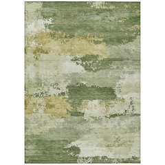 Machine Washable Indoor/Outdoor Chantille ACN2372 Green 8' x 10' Rug