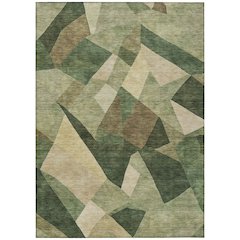 Machine Washable Indoor/Outdoor Chantille ACN2374 Green 8' x 10' Rug