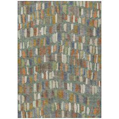 Machine Washable Indoor/Outdoor Chantille ACN2377 Green 8' x 10' Rug