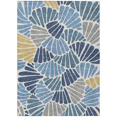 Machine Washable Indoor/Outdoor Chantille ACN2384 Blue 8' x 10' Rug
